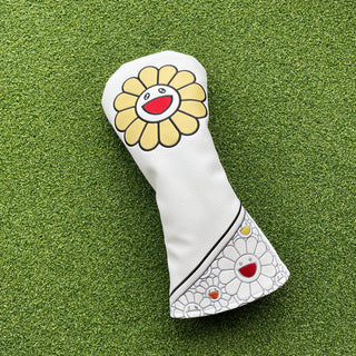 Golf Club Covers For Driver/Fairway Wood/Hybrid with Premium Synthetic Leather Material and Flower Pattern.